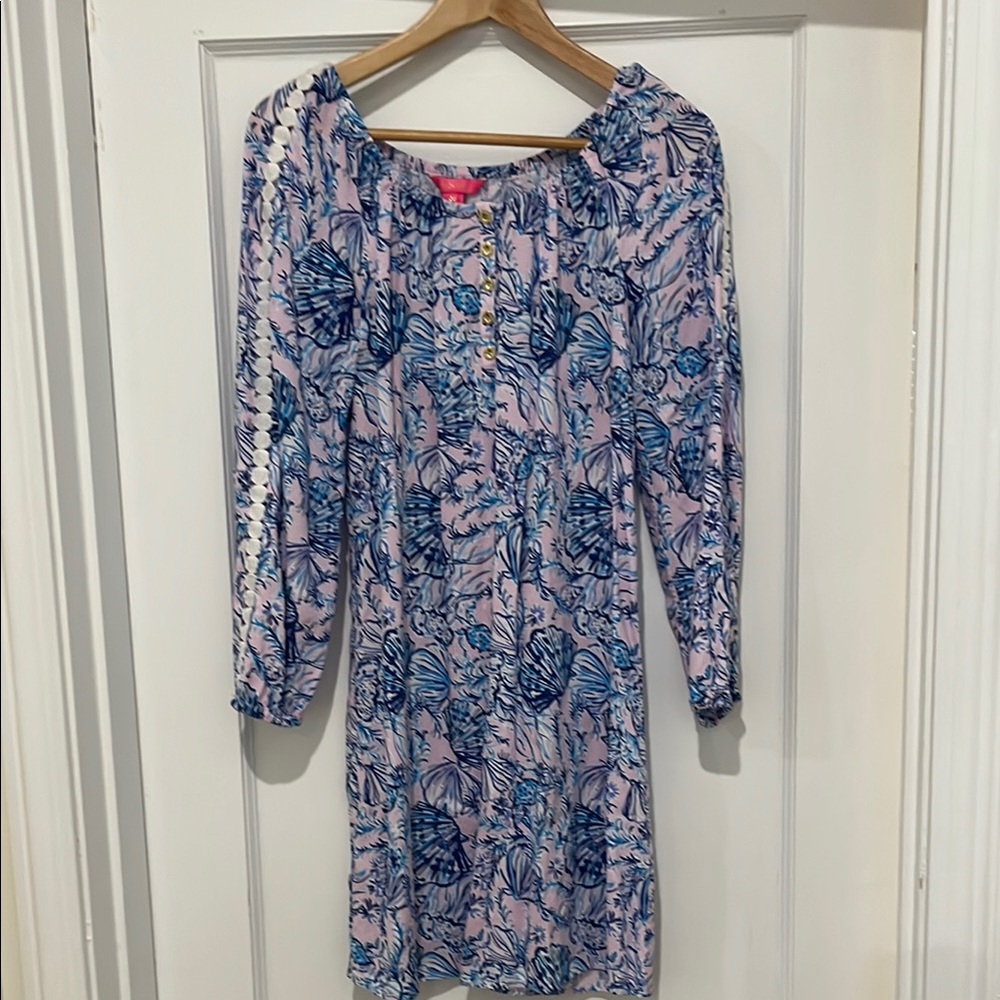 Floral Blue and Pink Dress